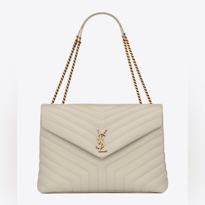 Saint Laurent, YSL, LouLou, Large, in Blanc Vintage. Like new condition.